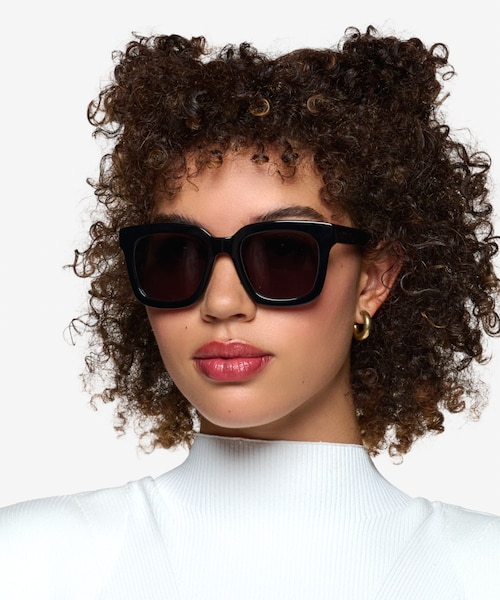 Los Angeles Black AcetateSunglass Frames for Women from EyeBuyDirect