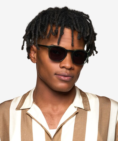 Academy Clear Green AcetateSunglass Frames for Men from EyeBuyDirect