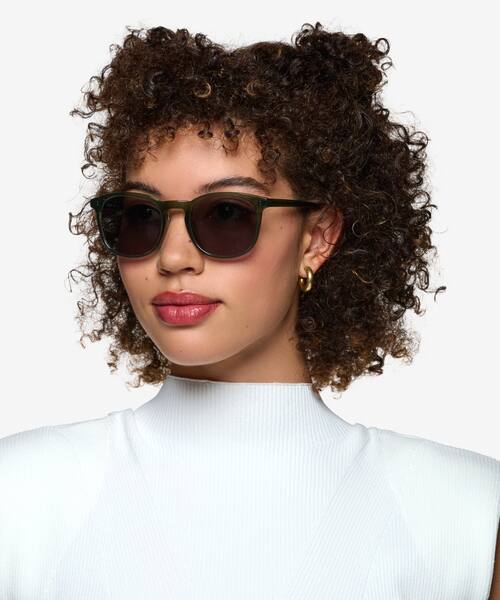 Clear Green Academy -  Acetate Sunglasses