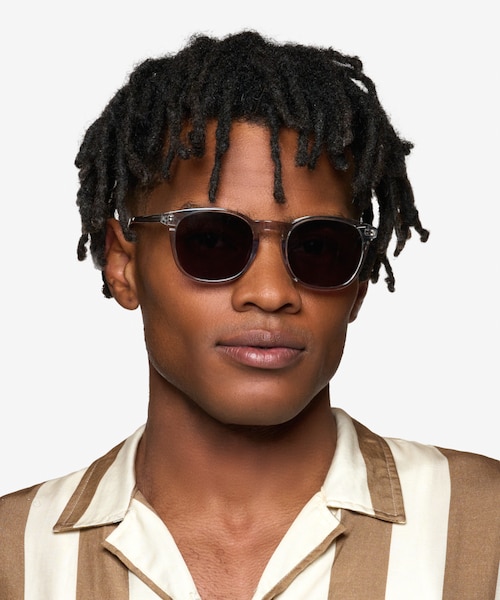 Academy Clear Gray AcetateSunglass Frames for Men from EyeBuyDirect