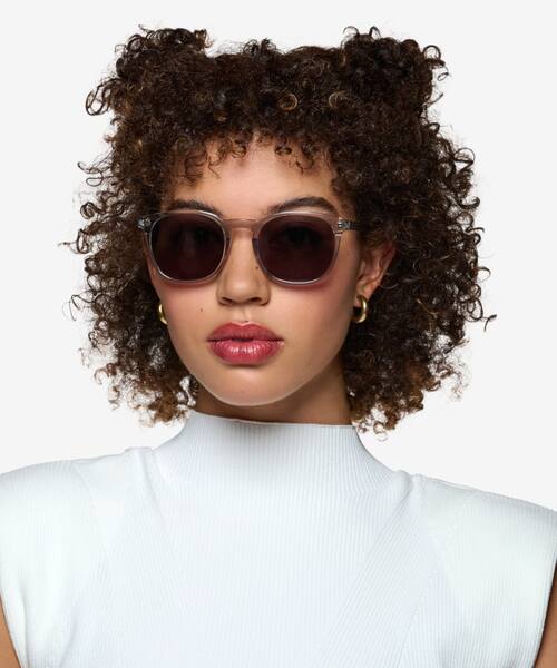 Clear Gray Academy -  Acetate Sunglasses