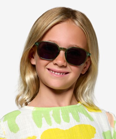 Shiny Clear Green  Malarkey -  Plastic Sunglasses