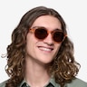 Newleaf Clear Orange PlasticSunglass Frames for Men from EyeBuyDirect