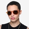 Newleaf Clear Orange PlasticSunglass Frames for Women from EyeBuyDirect