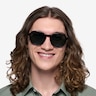 Newleaf Black PlasticSunglass Frames for Men from EyeBuyDirect