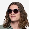 Dayglow Clear Blue PlasticSunglass Frames for Men from EyeBuyDirect
