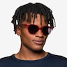 Sutton Clear Coral PlasticSunglass Frames for Men from EyeBuyDirect