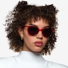 Sutton Clear Coral PlasticSunglass Frames for Women from EyeBuyDirect