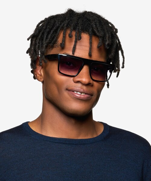 Calloway Shiny Black PlasticSunglass Frames for Men from EyeBuyDirect