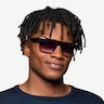 Calloway Shiny Black PlasticSunglass Frames for Men from EyeBuyDirect