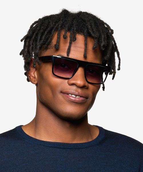 Calloway Shiny Black PlasticSunglass Frames for Men from EyeBuyDirect
