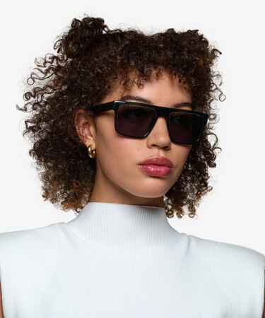 Clear Dark Green  Calloway -  Plastic Sunglasses