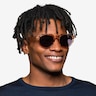 Greer Clear Champagne PlasticSunglass Frames for Men from EyeBuyDirect