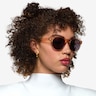 Greer Clear Champagne PlasticSunglass Frames for Women from EyeBuyDirect