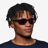 Frankie Black PlasticSunglass Frames for Men from EyeBuyDirect