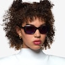 Frankie Black PlasticSunglass Frames for Women from EyeBuyDirect