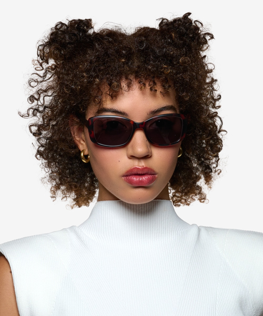 Frankie - Rectangle Tortoise Frame Prescription Sunglasses  display picture 1