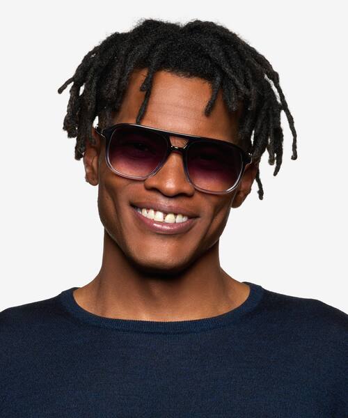 Gradient Black Skylar -  Plastic Sunglasses