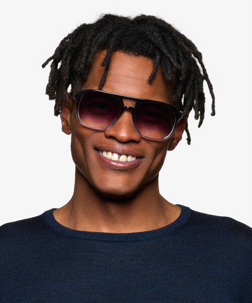 Skylar Gradient Black PlasticSunglass Frames for Men from EyeBuyDirect