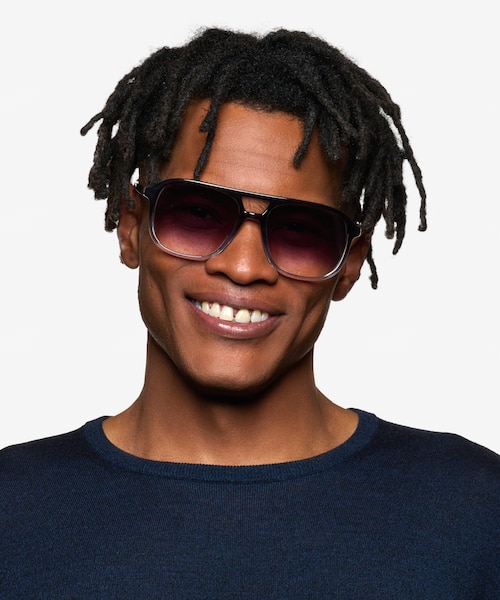 Skylar Gradient Black PlasticSunglass Frames for Men from EyeBuyDirect