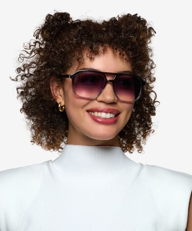 Gradient Black Skylar -  Plastic Sunglasses