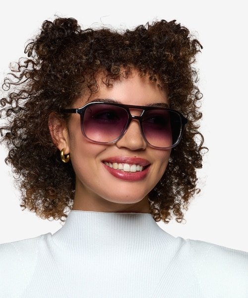 Skylar Gradient Black PlasticSunglass Frames for Women from EyeBuyDirect