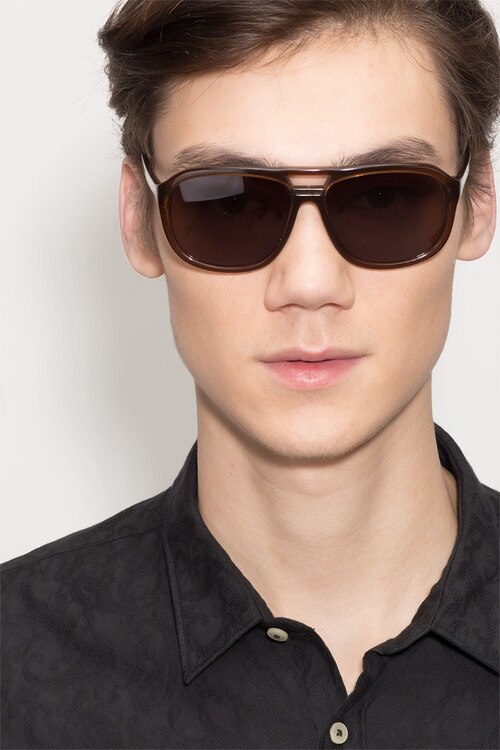 Blair Brown AcetateSunglass Frames for Men from EyeBuyDirect