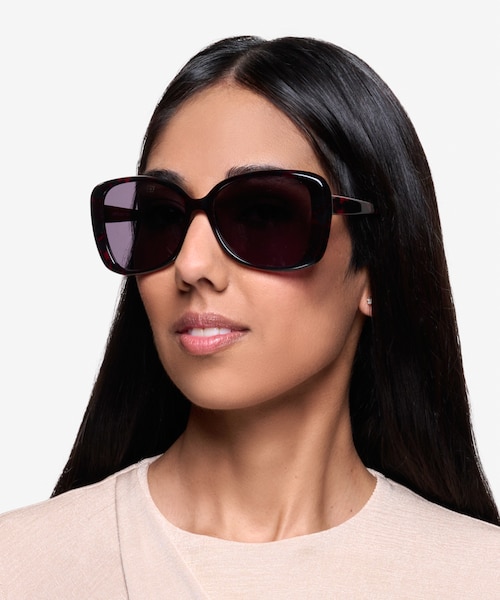Marilyn Black Red AcetateSunglass Frames for Women from EyeBuyDirect