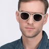 Enzo Light Brown Acetate-metalSunglass Frames for Men from EyeBuyDirect