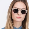 Enzo Light Brown Acetate-metalSunglass Frames for Women from EyeBuyDirect