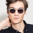 The Hamptons Clear Silver Acetate, MetalSunglass Frames for Men from EyeBuyDirect