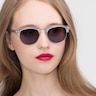 The Hamptons Clear Silver Acetate-metalSunglass Frames for Women from EyeBuyDirect