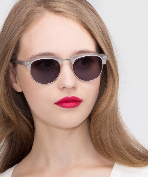 The Hamptons Clear Silver Acetate, MetalSunglass Frames for Women from EyeBuyDirect