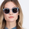 Bali Blue & Silver Acetate-metalSunglass Frames for Women from EyeBuyDirect
