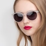 Morning Breeze Matte White Acetate-metalSunglass Frames for Women from EyeBuyDirect