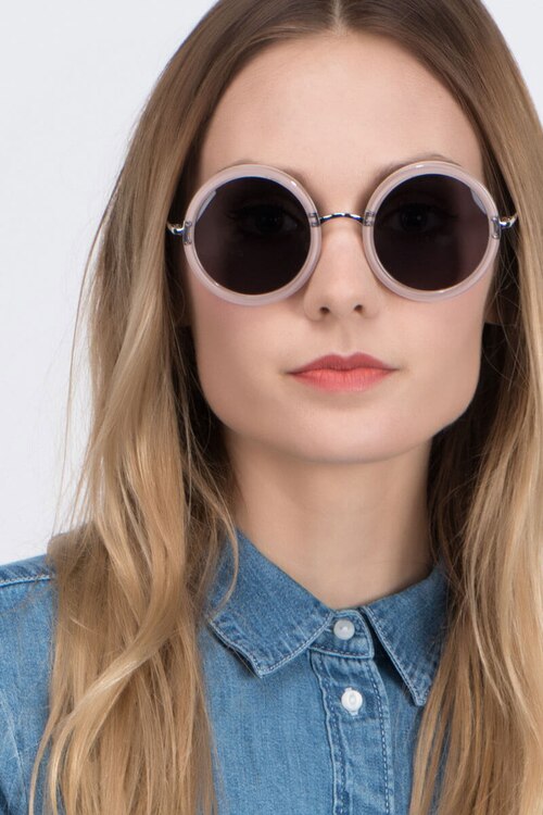 Joplin Clear Beige AcetateSunglass Frames for Women from EyeBuyDirect