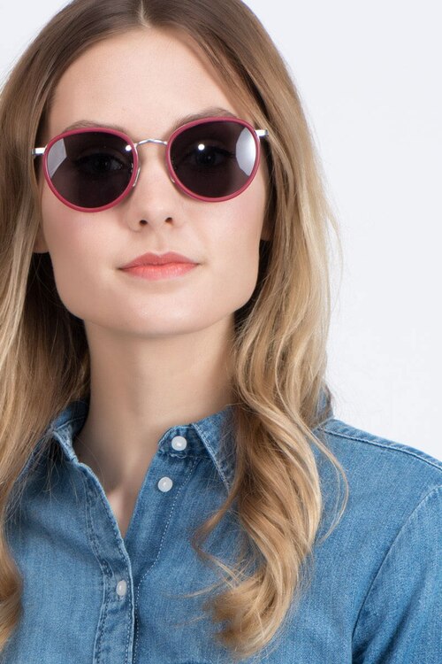 Reves Rouge AcétateSoleil de Lunette de vue pour Femmes d'EyeBuyDirect