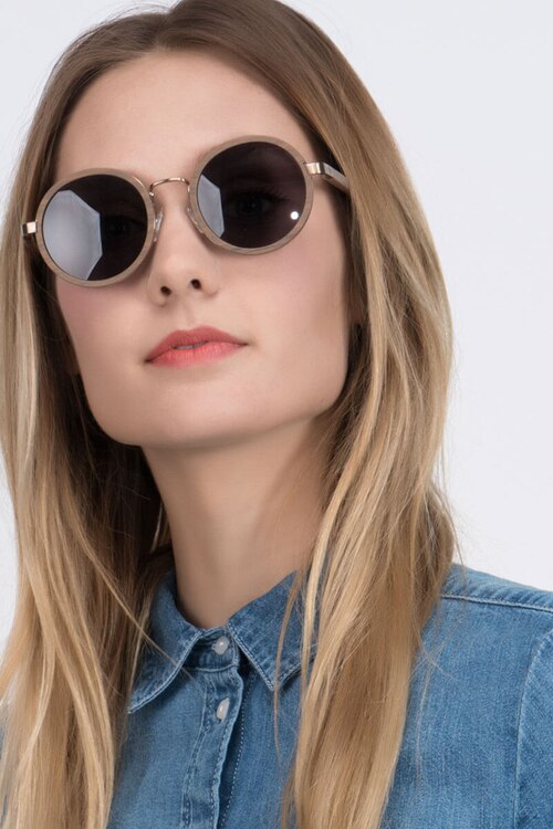 Bounce Brown Wood-textureSunglass Frames for Women from EyeBuyDirect
