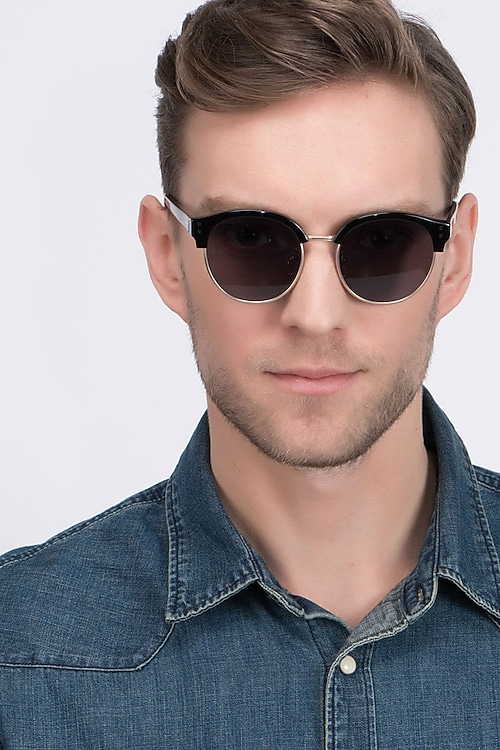 Limoncello - Browline Black Frame Prescription Sunglasses