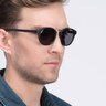 Major Noir AcétateSoleil de Lunette de vue pour Hommes d'EyeBuyDirect