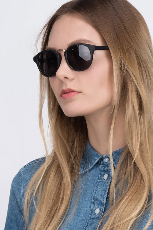 Major Noir AcétateSoleil de Lunette de vue pour Femmes d'EyeBuyDirect