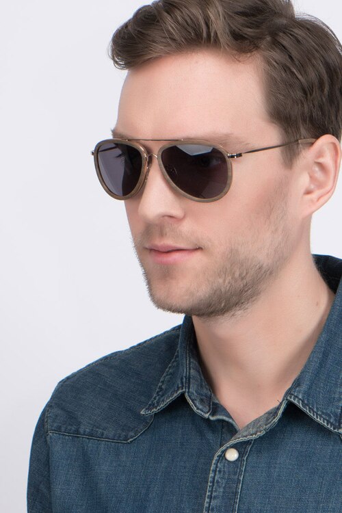 Duke Brown AcetateSunglass Frames for Men from EyeBuyDirect