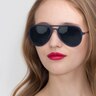 Riot Matte Blue AcetateSunglass Frames for Women from EyeBuyDirect