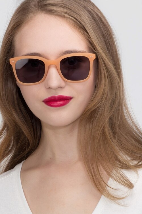 Peach Matte Orange AcetateSunglass Frames for Women from EyeBuyDirect