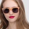 Peach Matte Orange AcetateSunglass Frames for Women from EyeBuyDirect