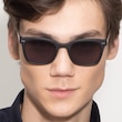 Peach Matte Black AcetateSunglass Frames for Men from EyeBuyDirect