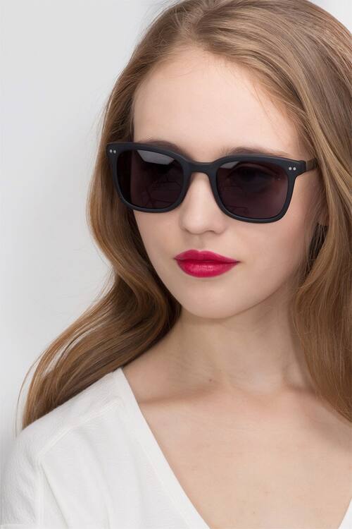 Matte Black Peach -  Acetate Sunglasses