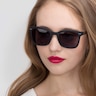 Peach Matte Black AcetateSunglass Frames for Women from EyeBuyDirect