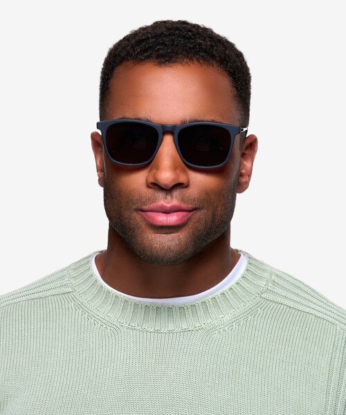 Bogota Matte Black Acetate-metalSunglass Frames for Men from EyeBuyDirect