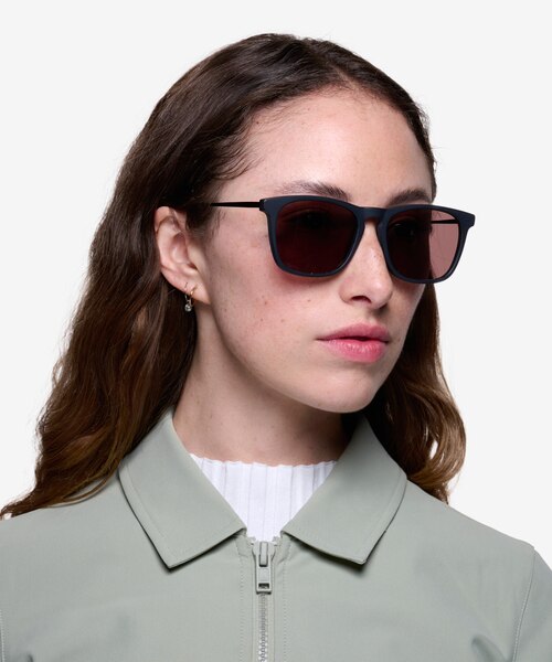 Bogota Matte Black Acetate-metalSunglass Frames for Women from EyeBuyDirect